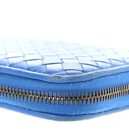 Bottega Veneta Nappa Intrecciato Zip Around Wallet Electrique 14 of 17