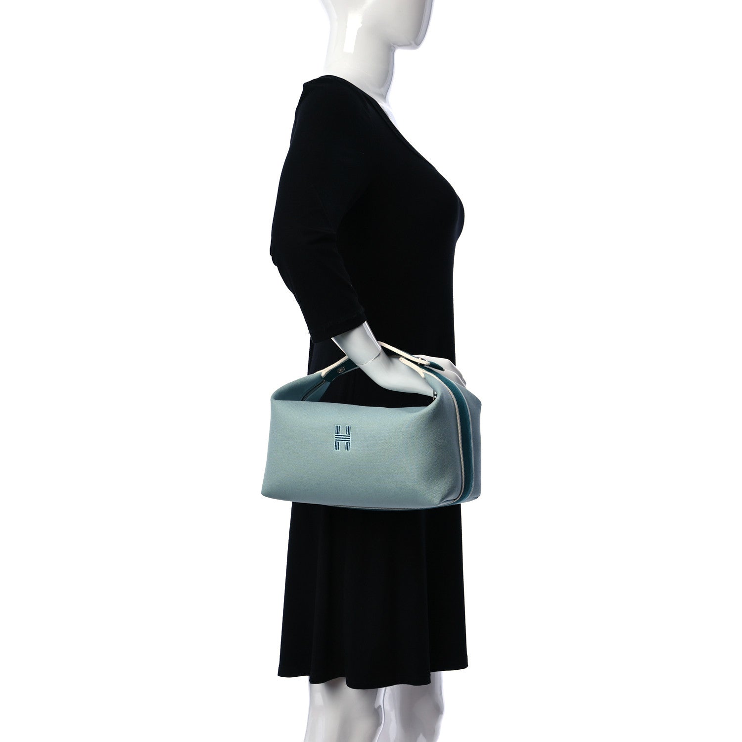 Hermes Canvas Small Bride-A-Brac Pouch Eucalyptus 2 of 11