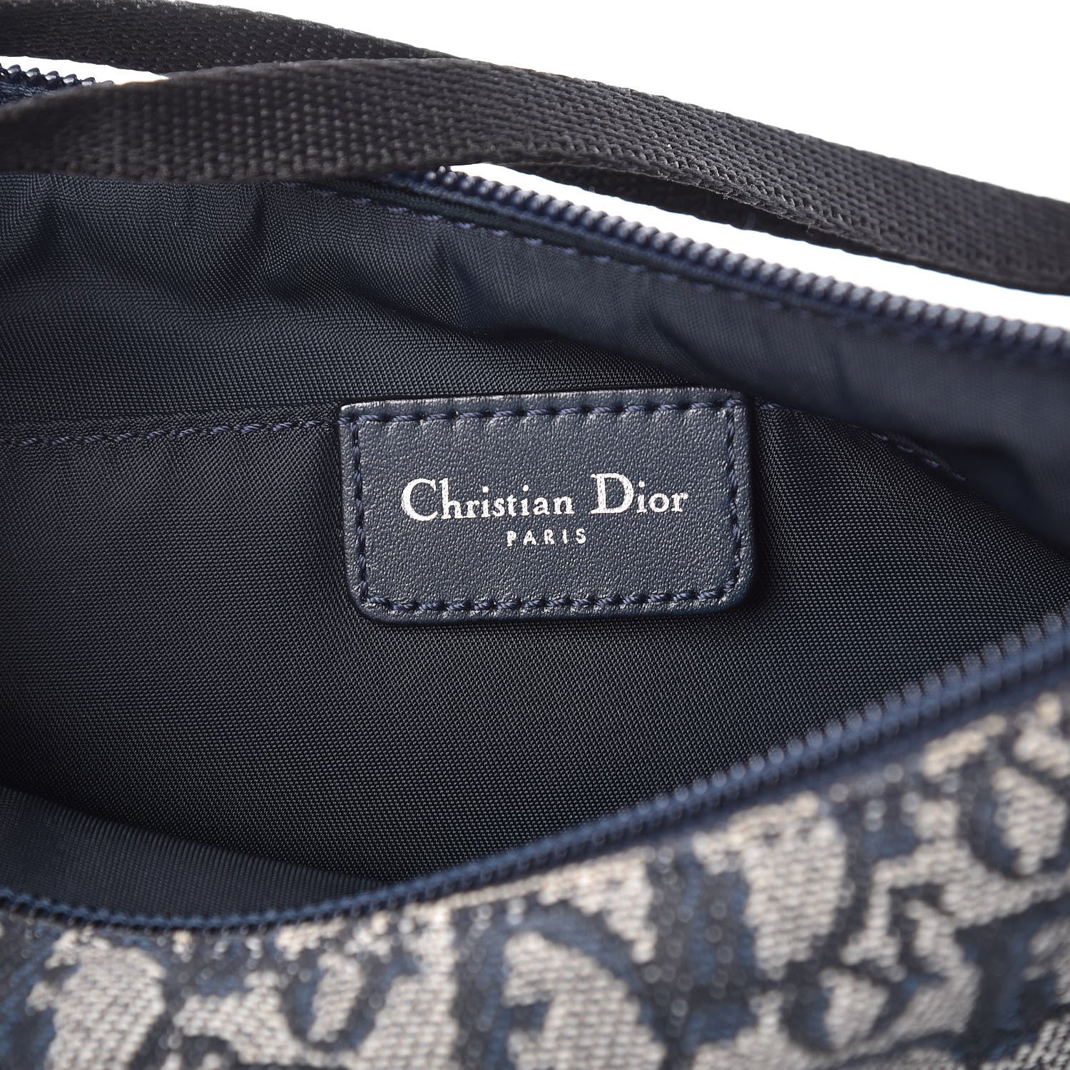 Christian Dior Monogram Shoulder Bag Pochette Blue 6 of 10