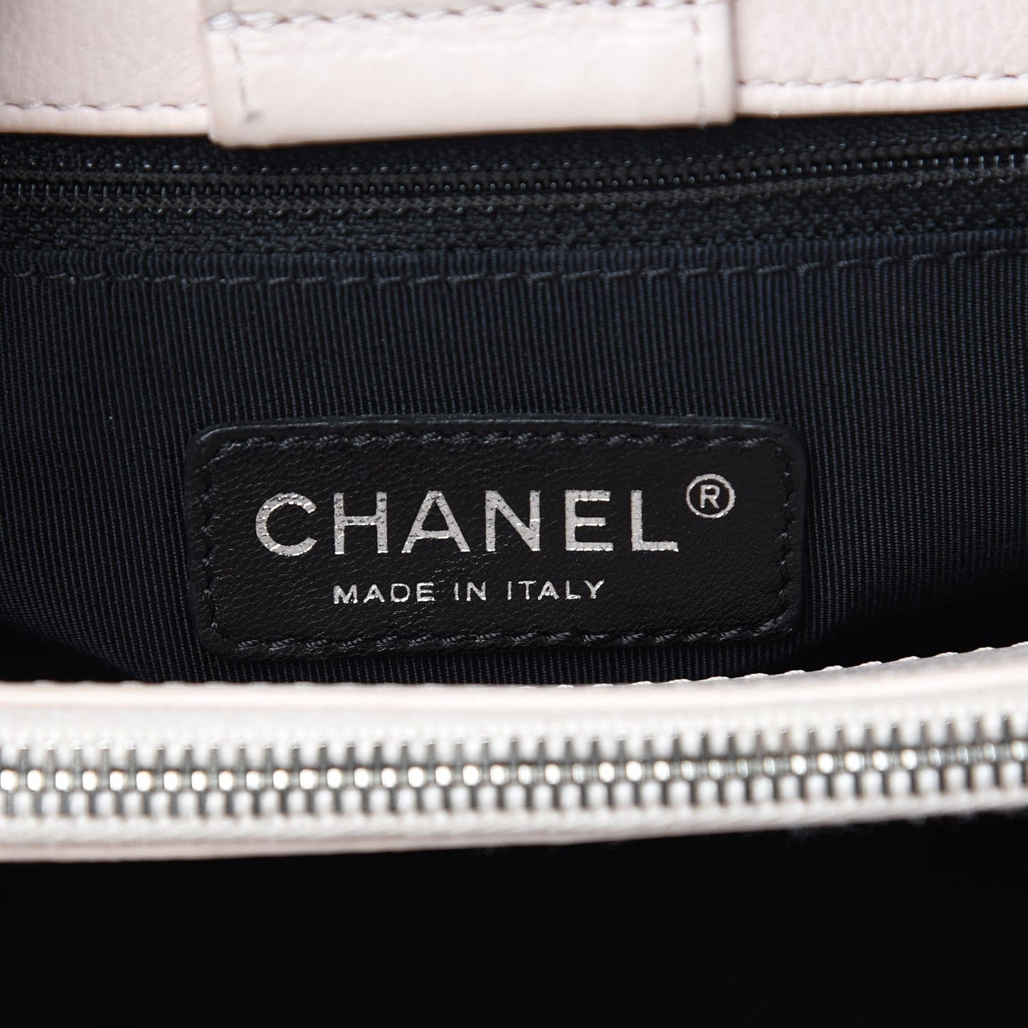 Lambskin Quilted Mini Chain Me Tote Light Beige