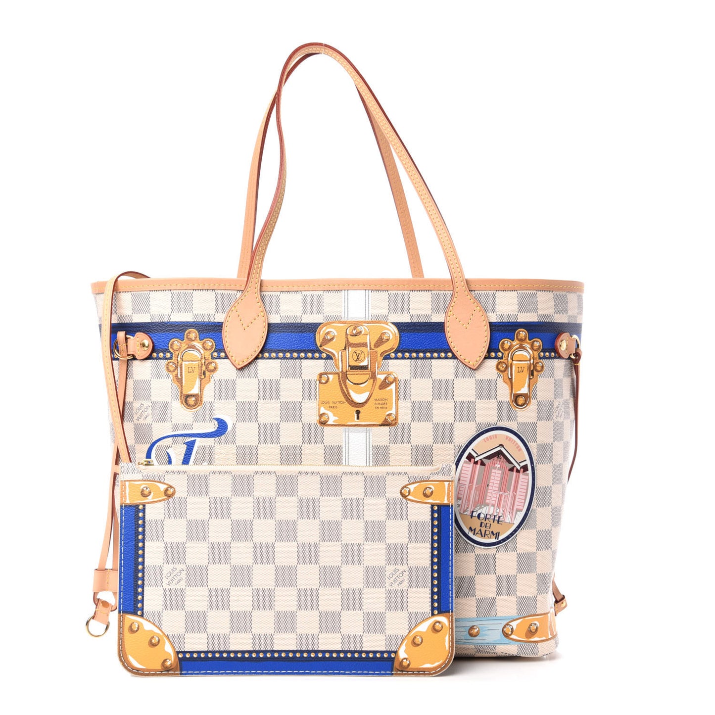 Damier Azur Summer Trunks Forte Dei Marmi Neo Neverfull MM