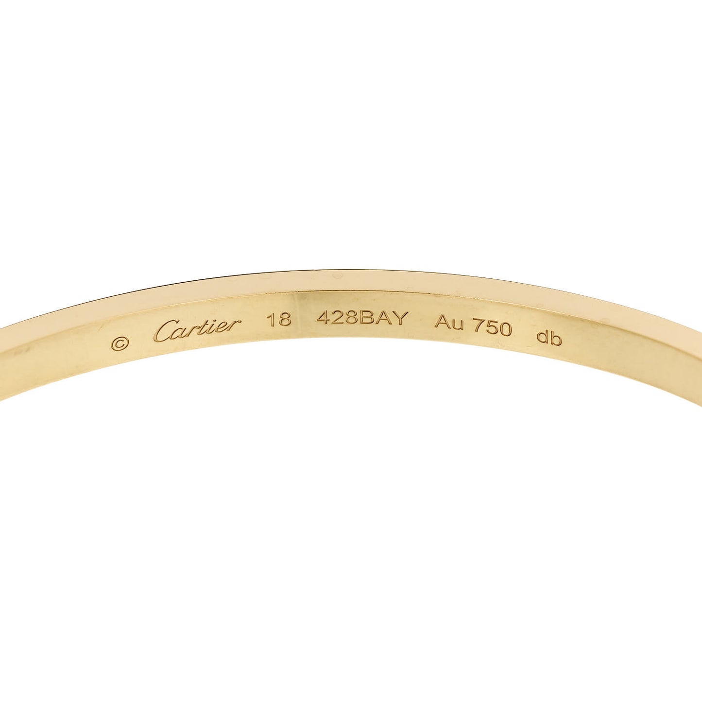 18K Yellow Gold Small LOVE Bracelet 18