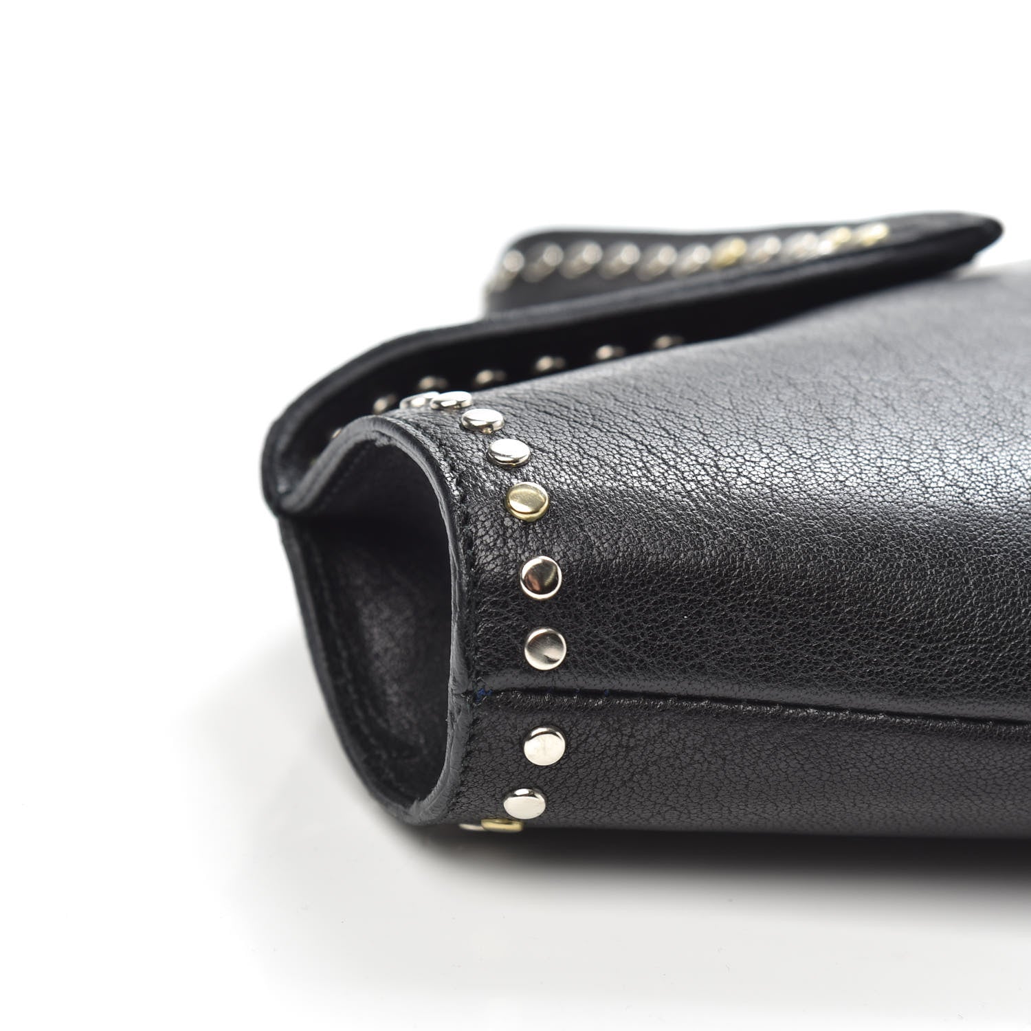 Alexander McQueen Calfskin Studded De Manta Clutch Black 8 of 11