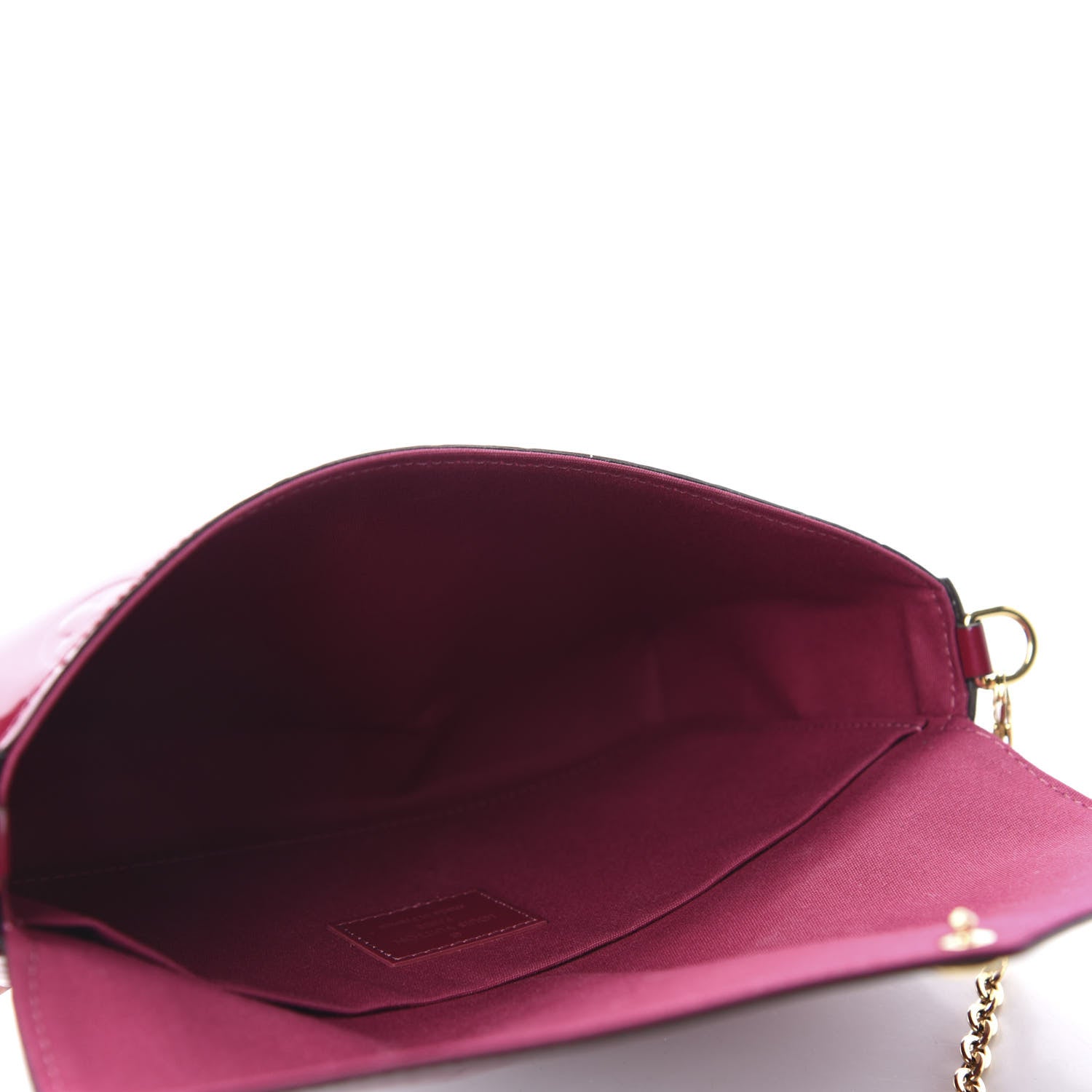 Louis Vuitton Vernis Felicie Chain Wallet Magenta 5 of 11