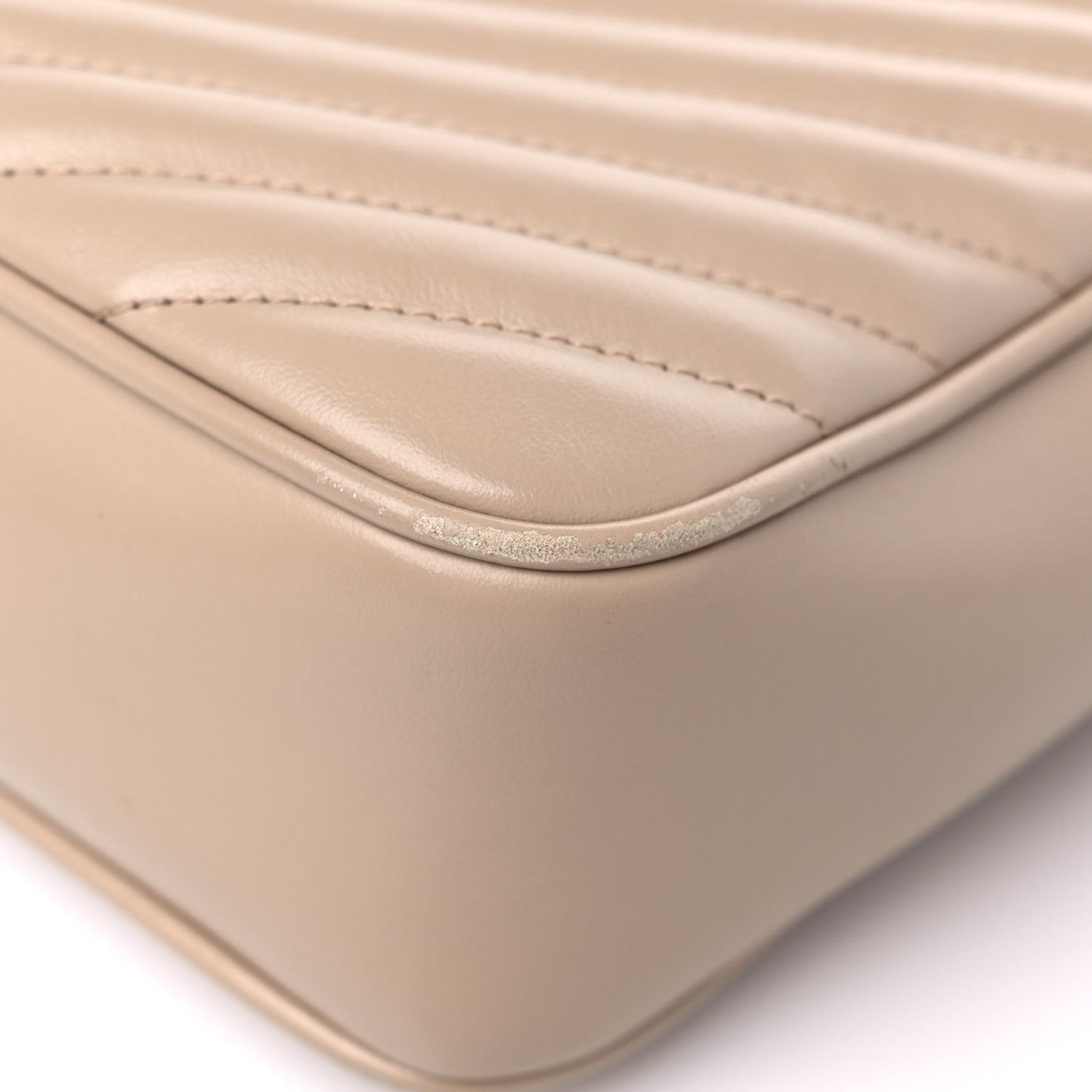 Calfskin Matelasse Monogram Lou Camera Bag Dark Beige
