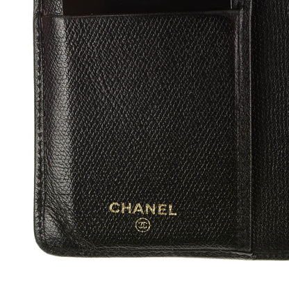 Chanel Grained Calfskin CC Button Yen Wallet Black 6 of 8