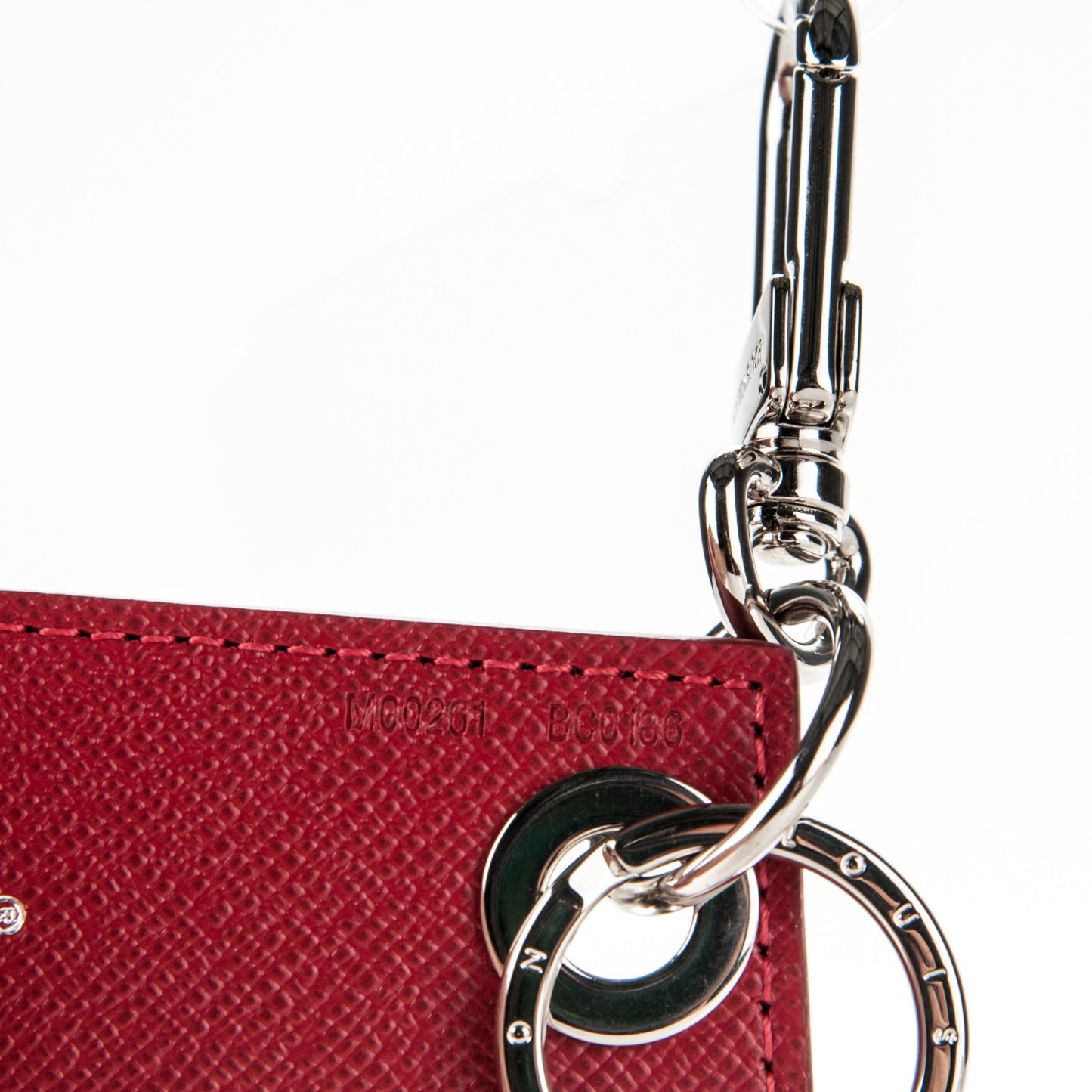 Damier Graphite Rope Enchappe Key Holder Red
