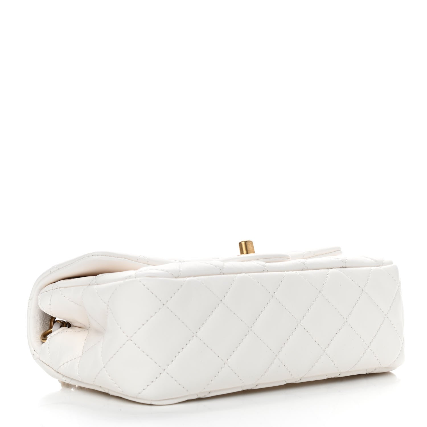 Chanel Lambskin Quilted Mini Rectangular Pearl Crush Flap White 4 of 9