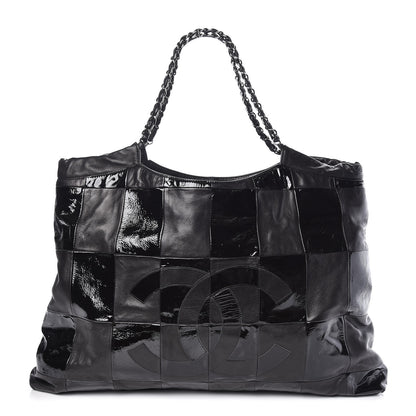 Chanel Patent Patchwork Large Brooklyn Tote Black 1 of 9