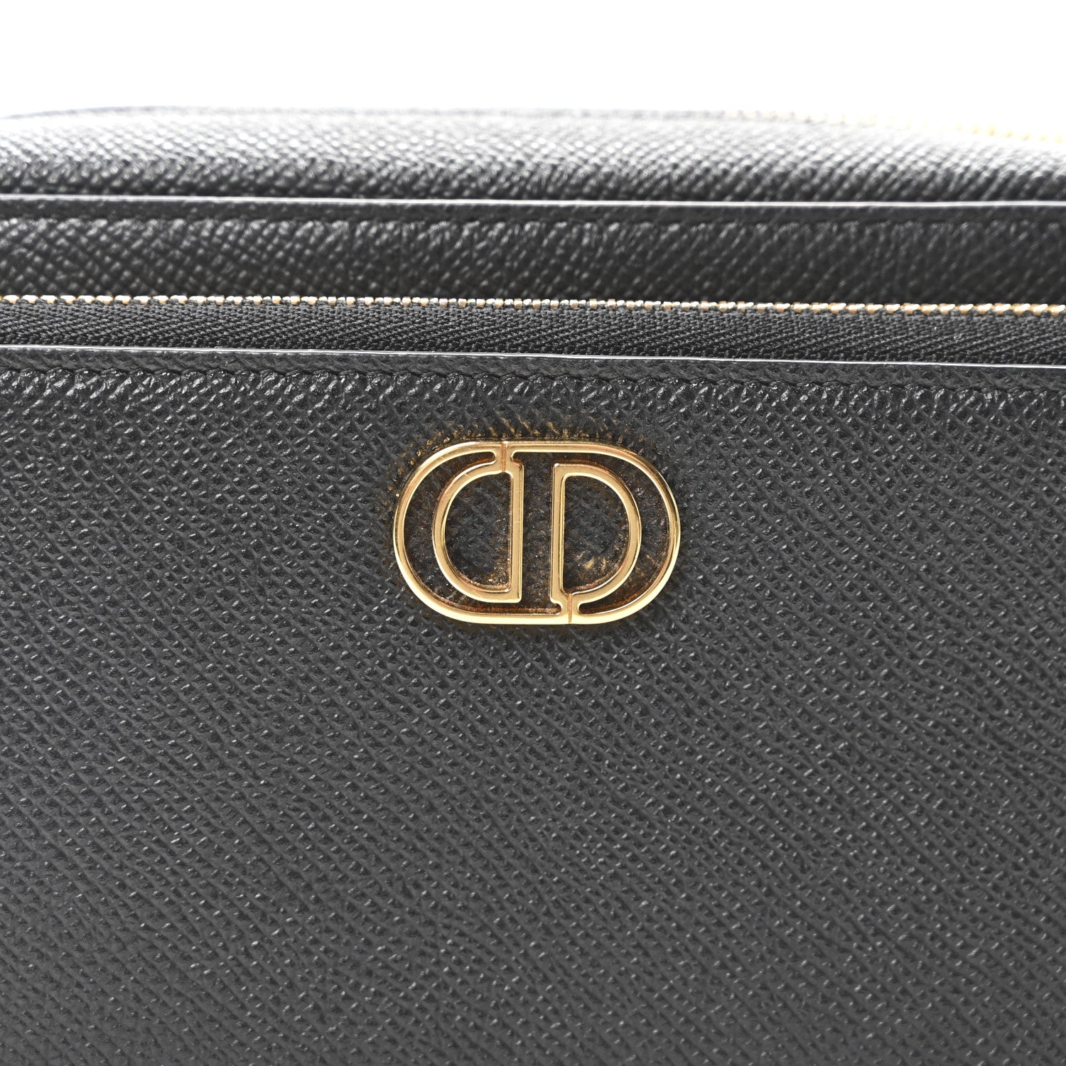 Christian Dior Grained Calfskin Caro Double Pouch Black 6 of 9