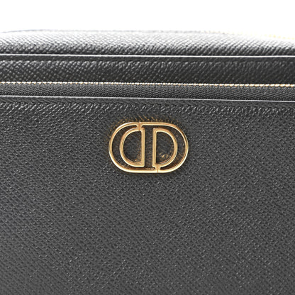 Christian Dior Grained Calfskin Caro Double Pouch Black 6 of 9
