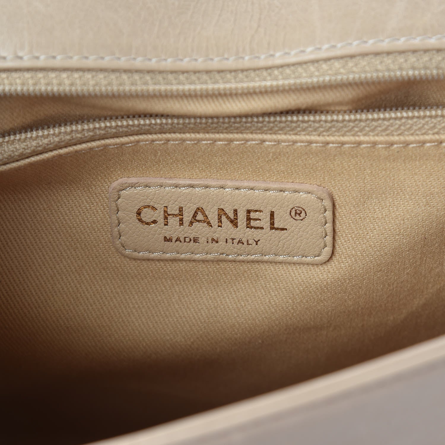 Chanel Glazed Calfskin Quilted Large Boy Flap Beige 6 of 10