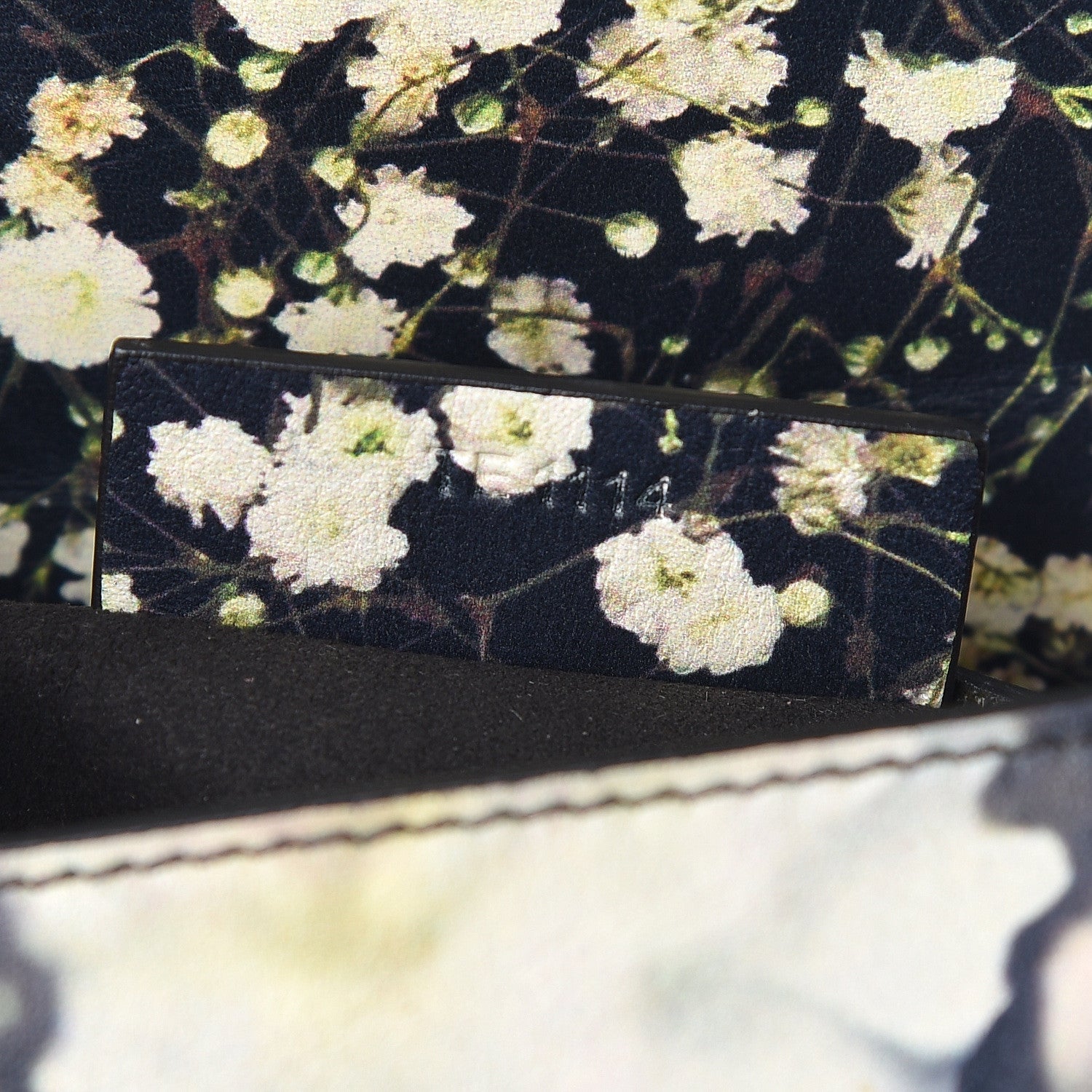 Givenchy Calfskin Baby's Breath Print Mini Pandora Box Crossbody Bag Black 7 of 12