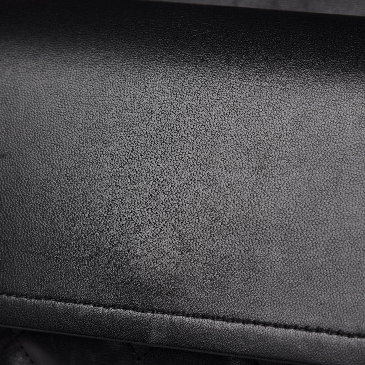 Lambskin Quilted Jumbo Double Flap Black