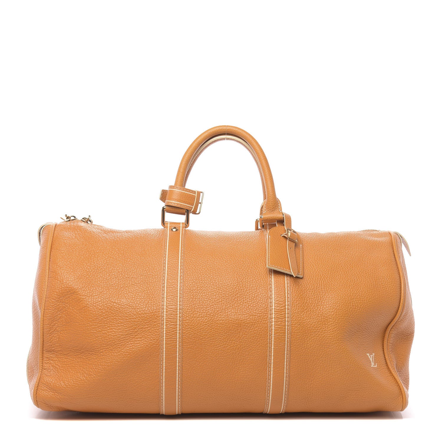 Louis Vuitton Tobago Calfskin Keepall 50 Yellow 1 of 9