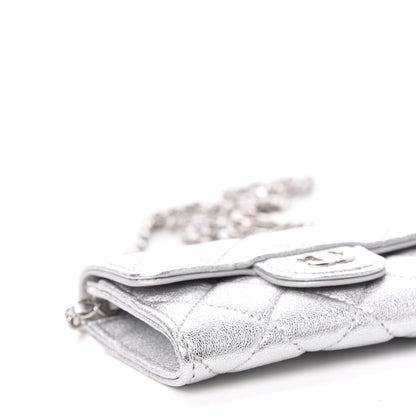 Chanel Metallic Lambskin Quilted Belt Bag Silver 9 of 12