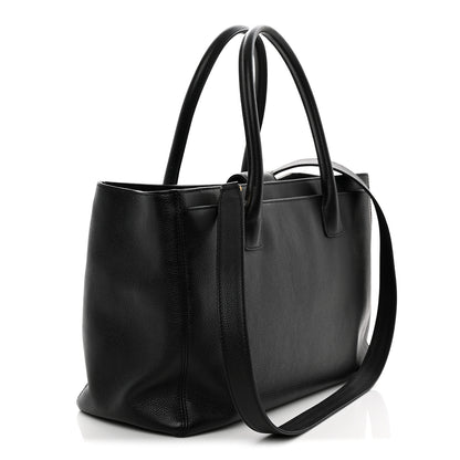 Chanel Calfskin Cerf Executive Shopper Tote Black 3 of 12