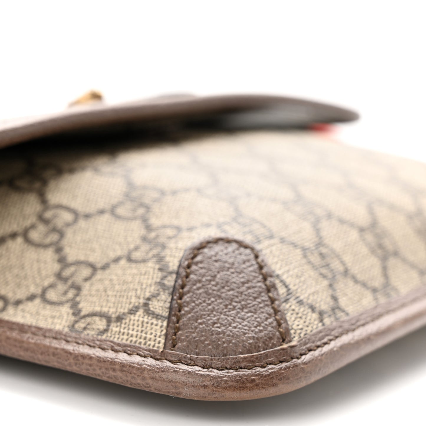 GG Supreme Monogram Neo Vintage Web Belt Bag Brown