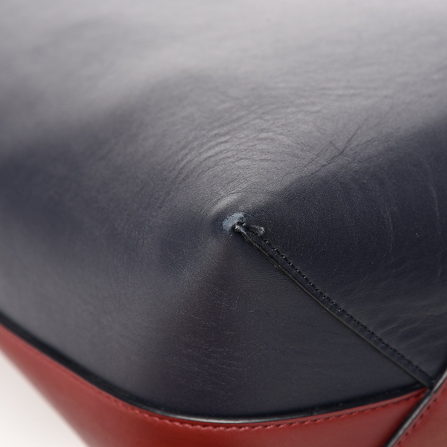 Celine Shiny Smooth Calfskin Small Twisted Cabas Dark Ruby Navy 12 of 15