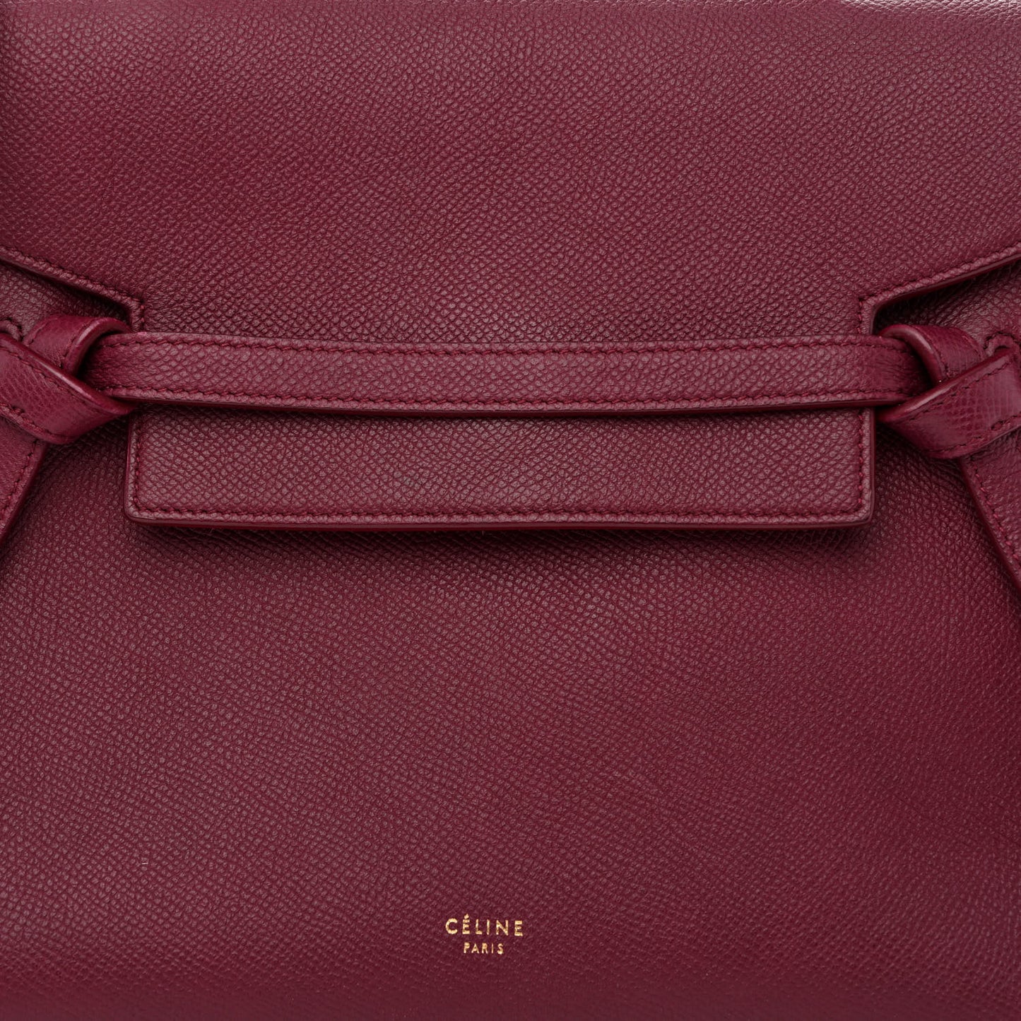 Grained Calfskin Micro Belt Bag Plum