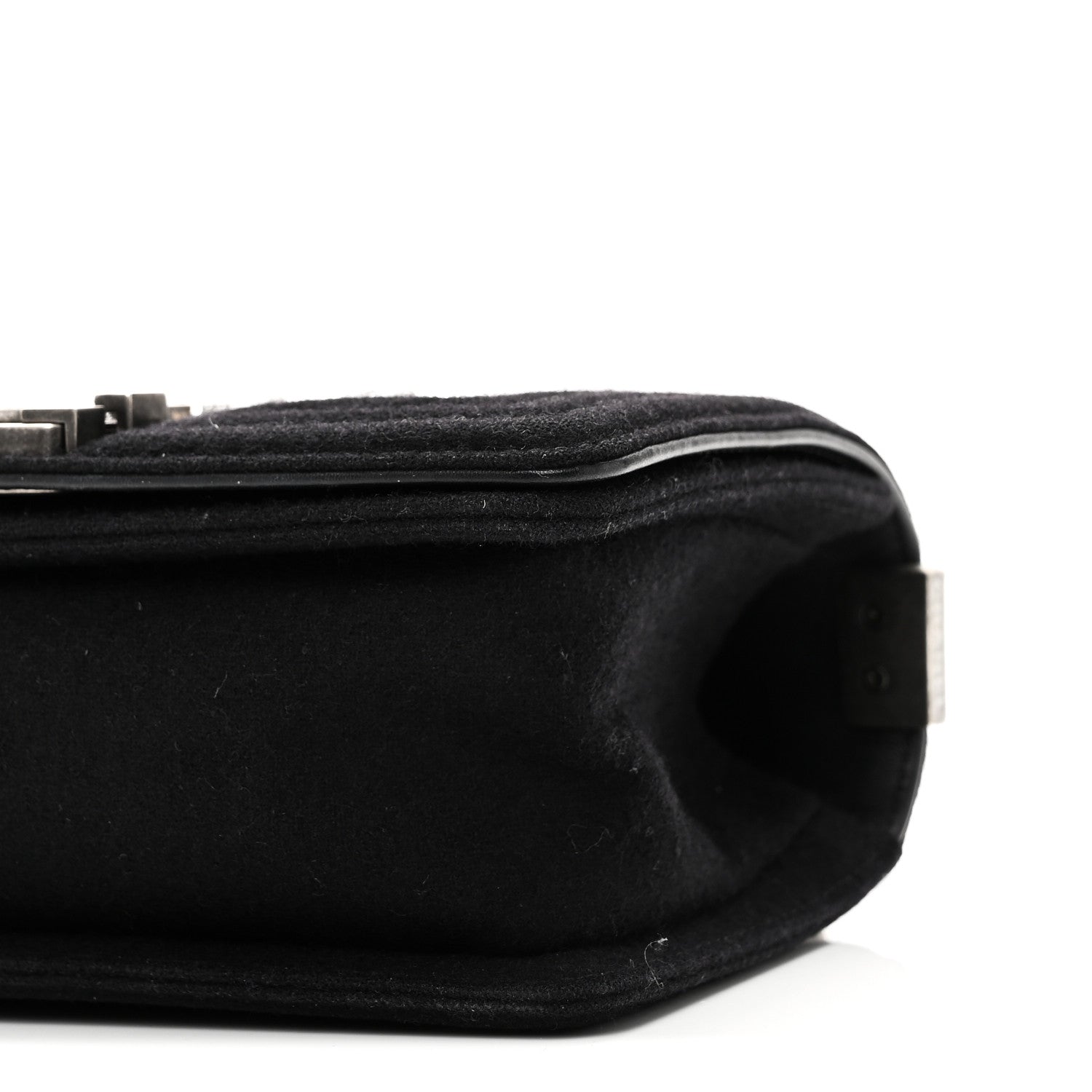 Chanel Wool Felt Embellished Small Boy Flap Black 10 of 10