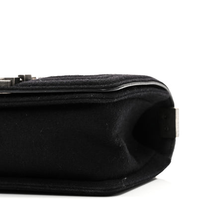 Chanel Wool Felt Embellished Small Boy Flap Black 10 of 10