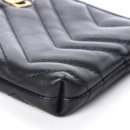 Gucci Calfskin Matelasse Mini GG Marmont Chain Bag Black 6 of 9