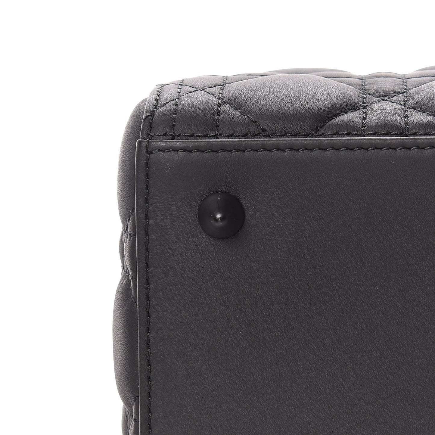 Ultra Matte Calfskin Cannage Medium Lady Dior Black