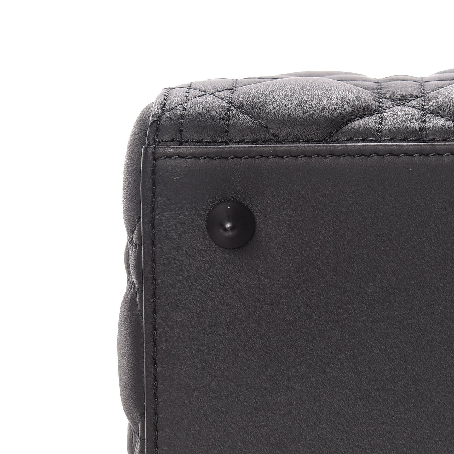 Christian Dior Ultra Matte Calfskin Cannage Medium Lady Dior Black 11 of 15