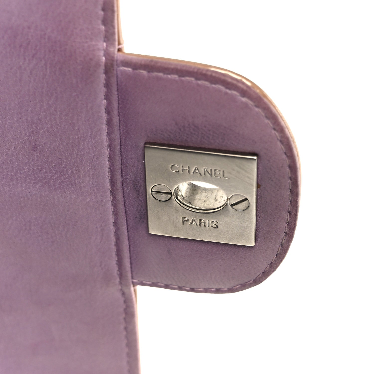 Chanel Patent Quilted East West Chocolate Bar Flap Light Purple 7 of 11