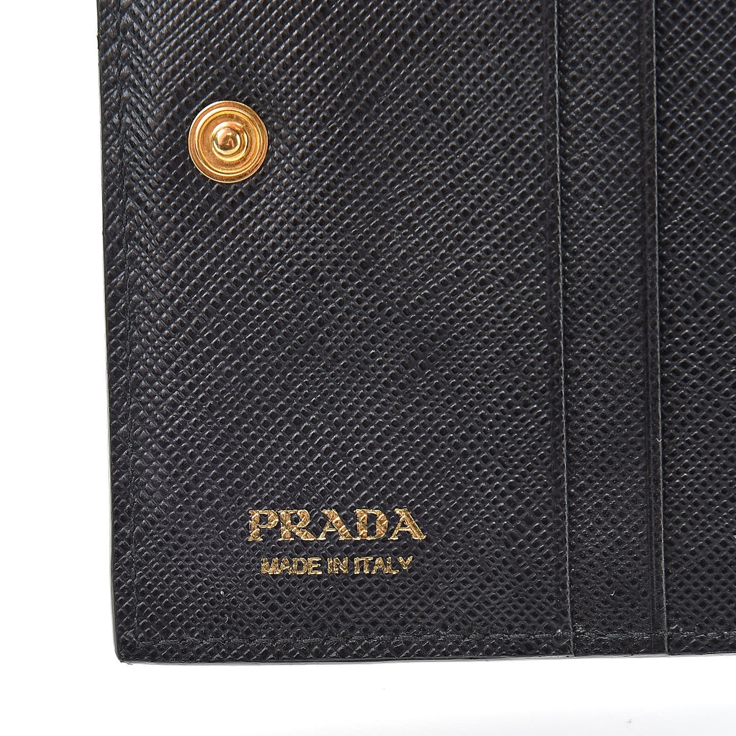 Saffiano Shine Bi-Fold Wallet Black