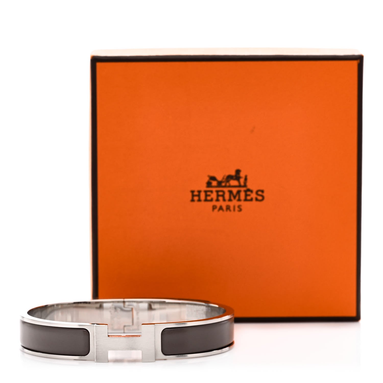 Hermes Matte Enamel Narrow Clic Clac HH Bracelet PM Etain 5 of 5