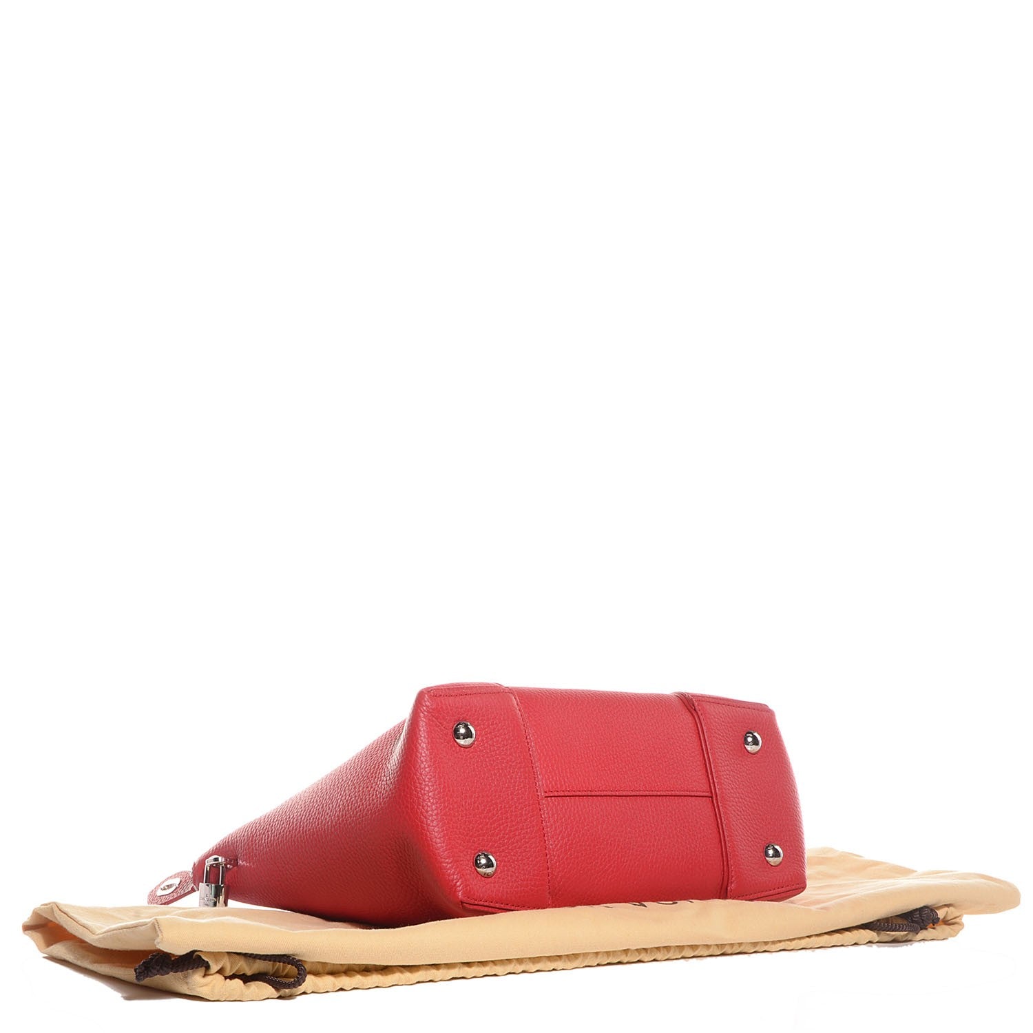 Louis Vuitton Cuir Taurillon Soft Lockit PM Rubis 4 of 7