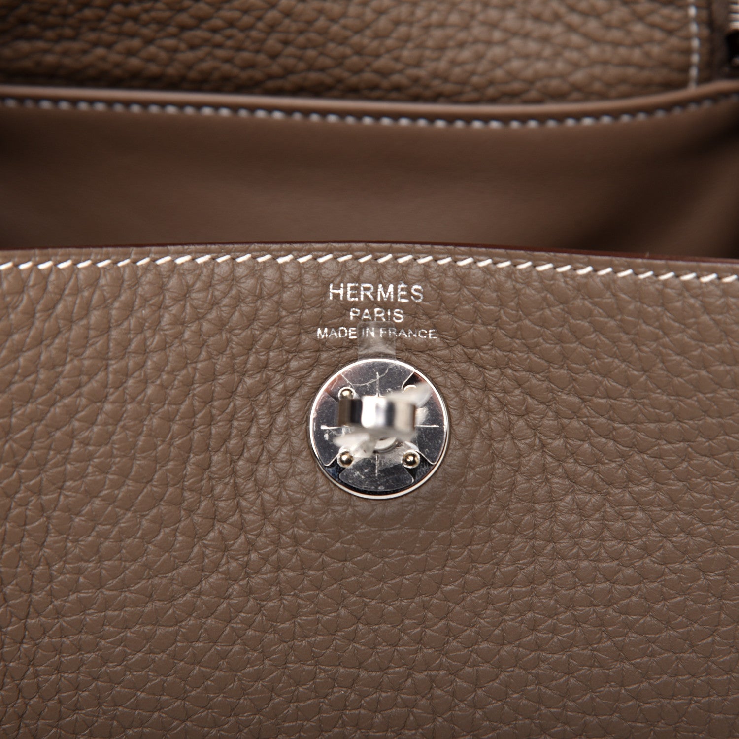 Hermes Taurillon Clemence Mini Lindy 20 Etoupe 8 of 10