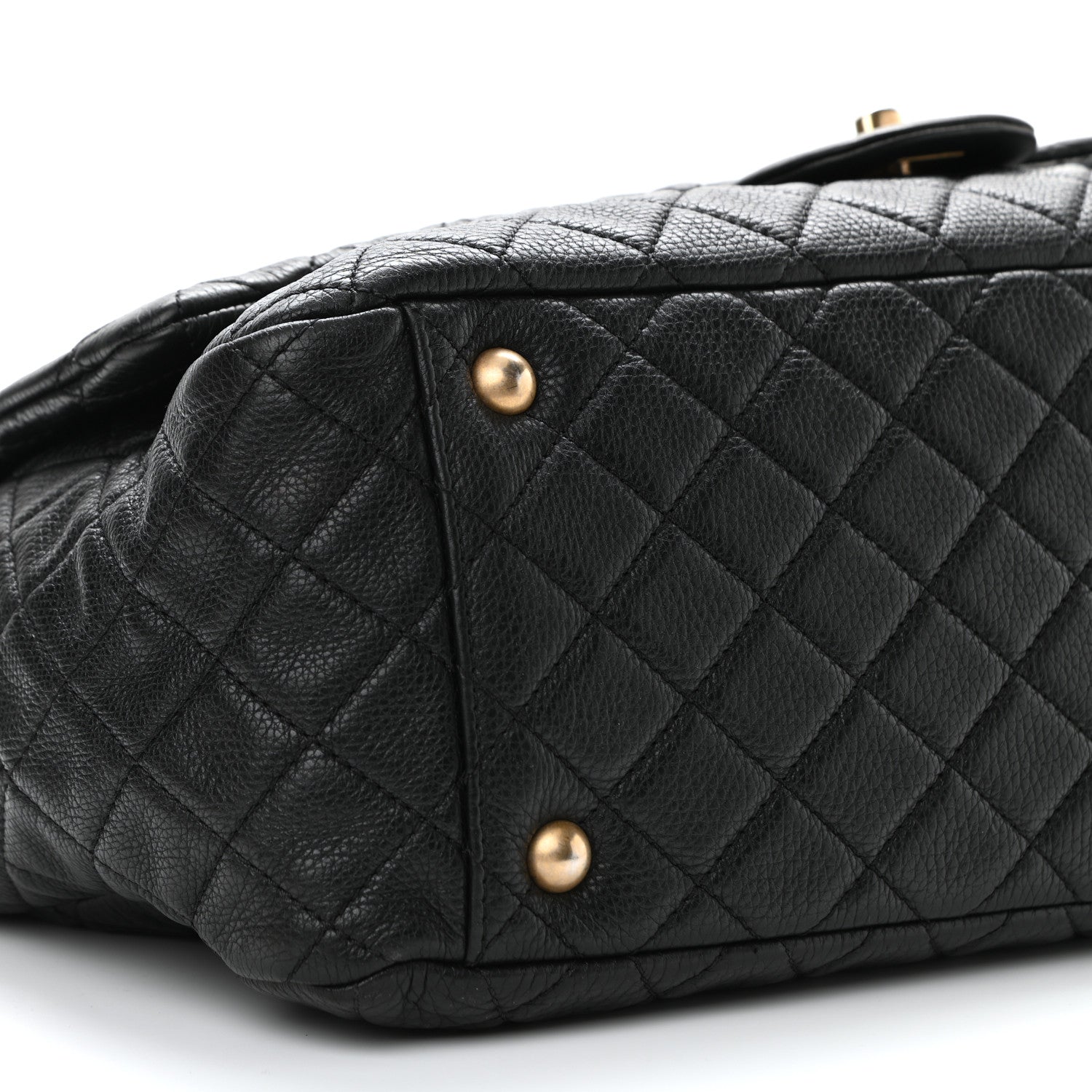 Chanel Calfskin Quilted XXL Travel Flap Bag Black 9 of 16
