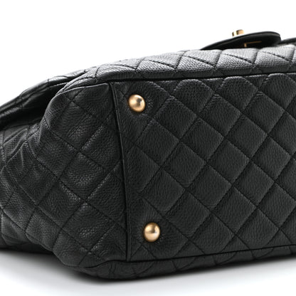 Chanel Calfskin Quilted XXL Travel Flap Bag Black 9 of 16