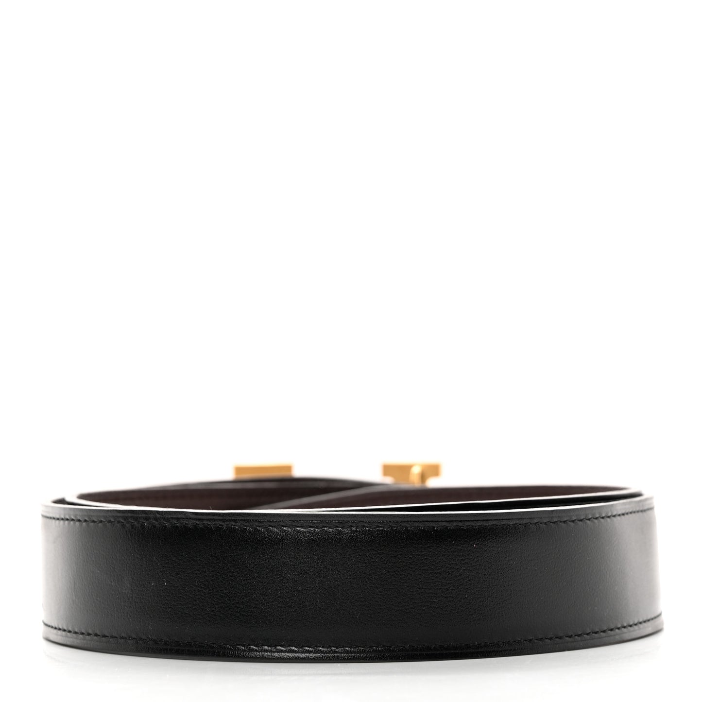 Box Togo 32mm Guilloche H Belt 80/32 Black Chocolate