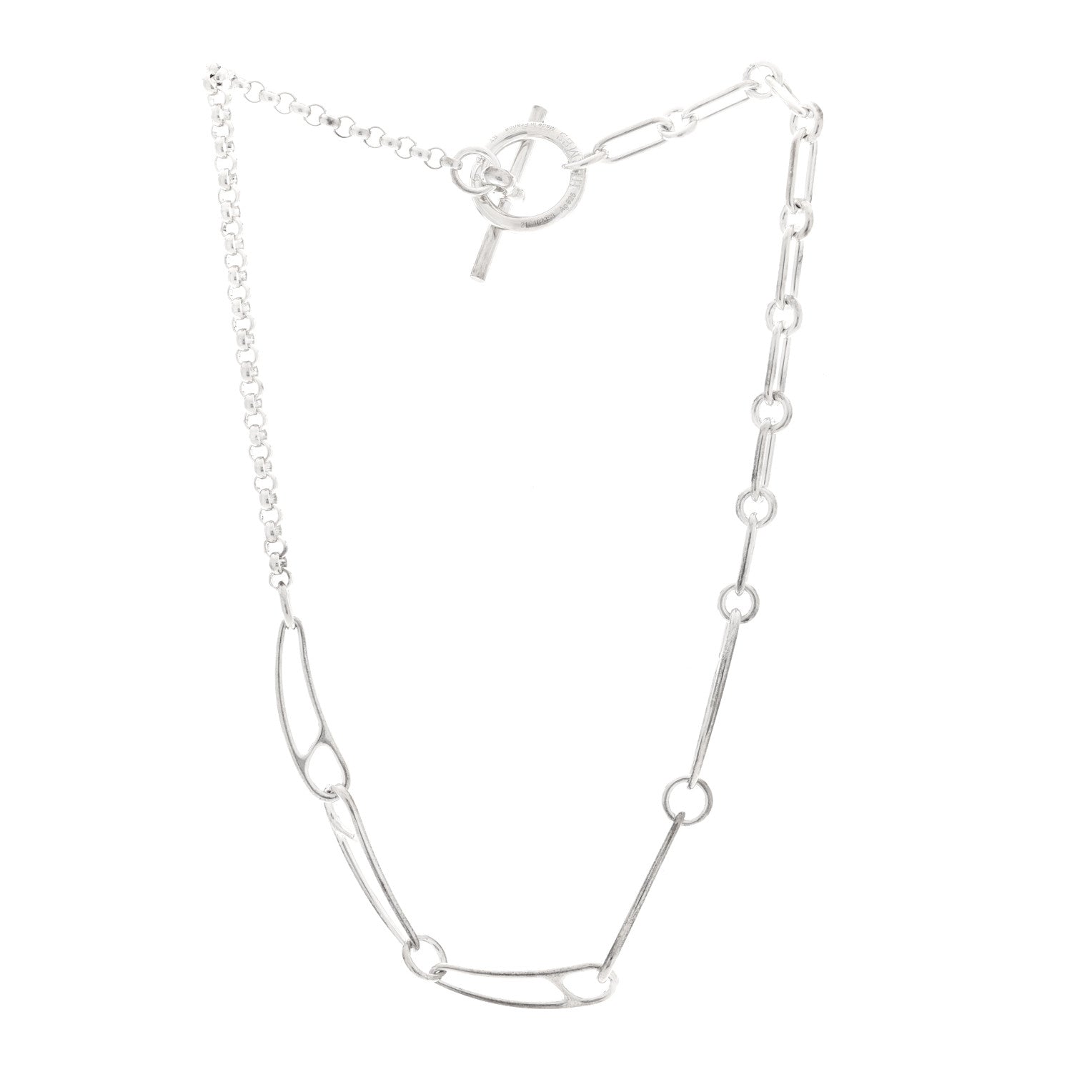 Hermes Sterling Silver Chaine d'Ancre Punk Necklace 4 of 6