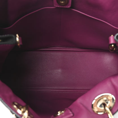 Christian Dior Bullcalf Medium Diorissimo Tote Black Rose Indien 6 of 10