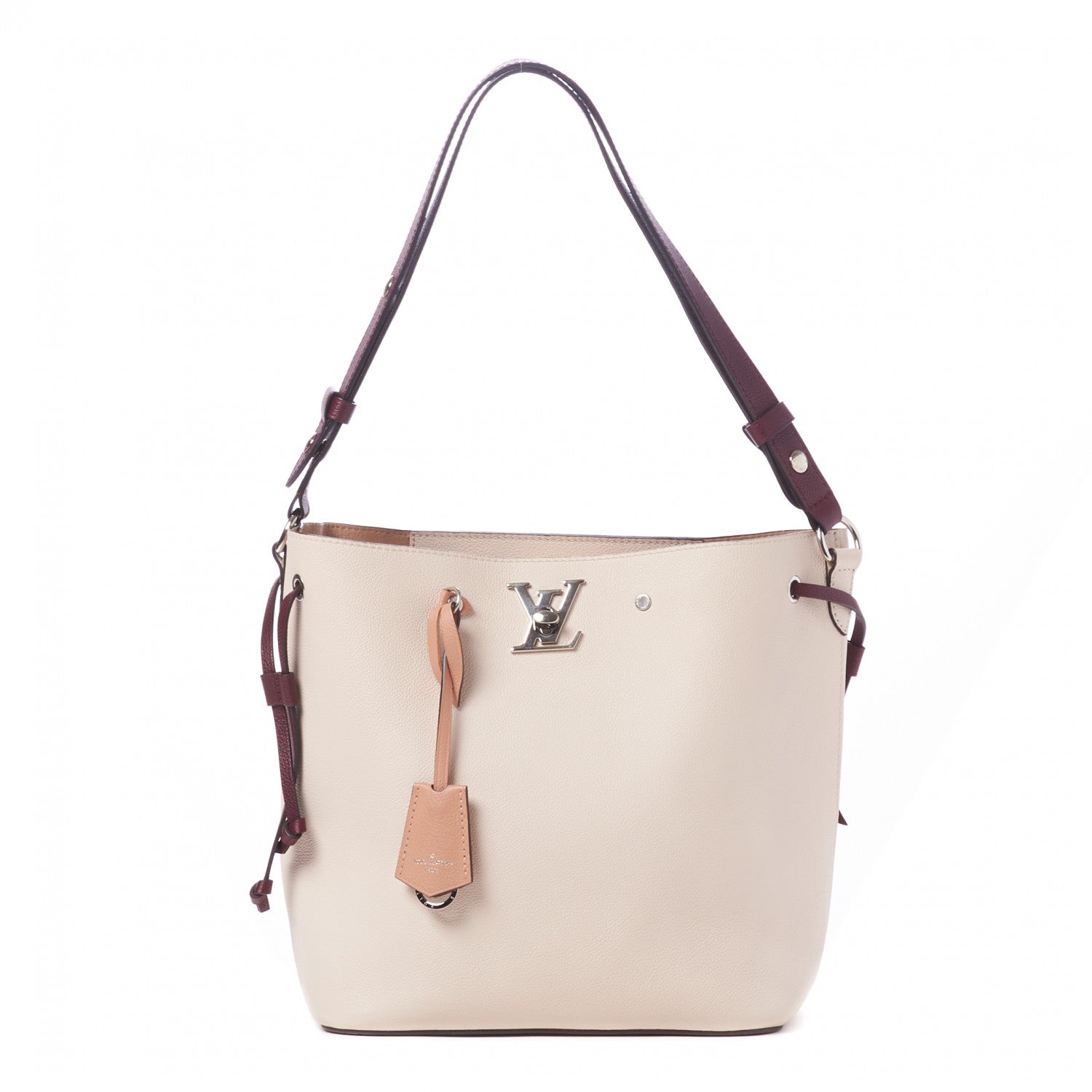 Louis Vuitton Calfskin Lockme Bucket Soie Quartz Calla 1 of 8