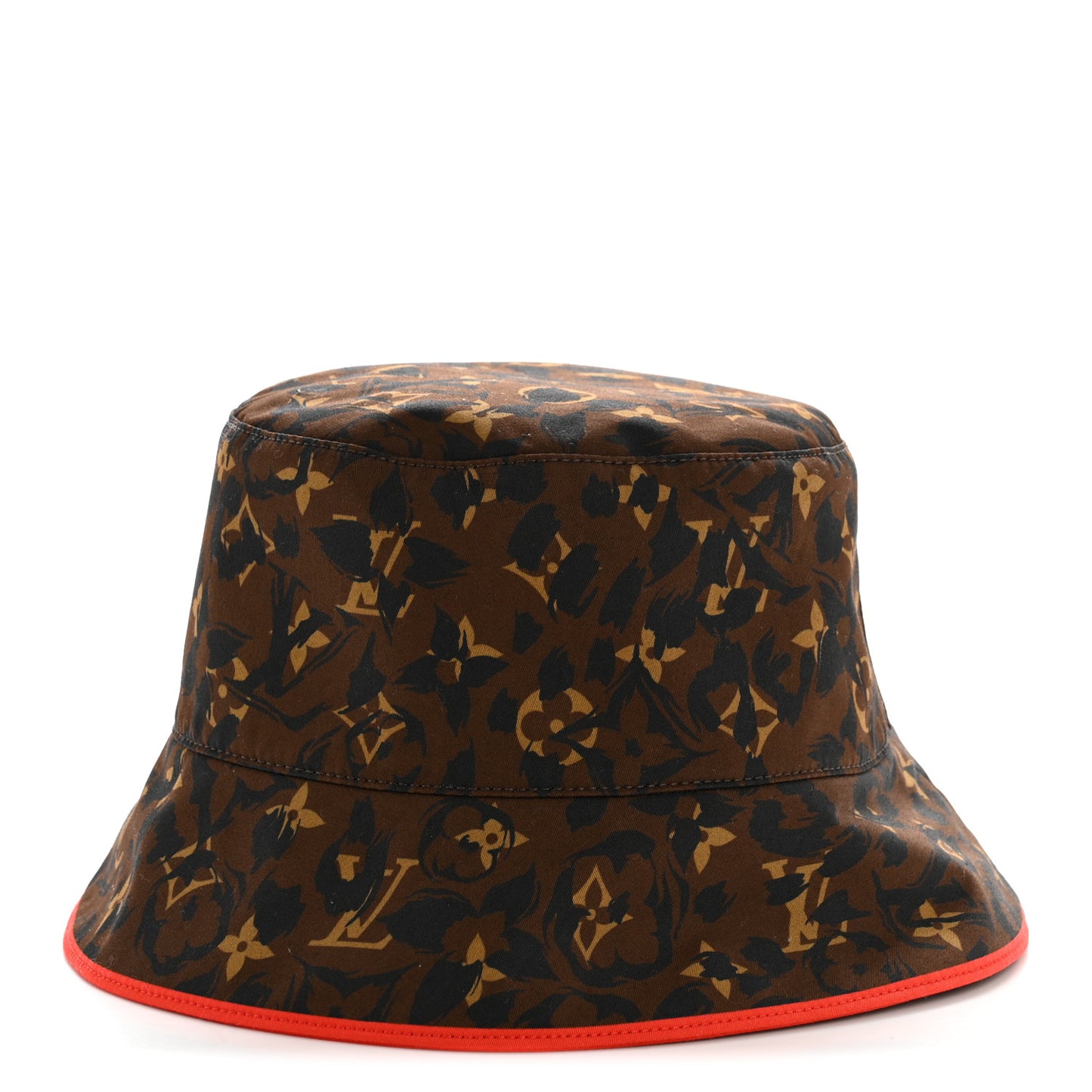 Cotton LV Safari Bucket Hat S Black Red