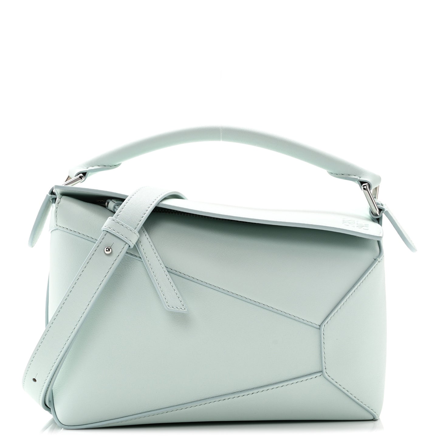 Calfskin Small Puzzle Edge Bag Frozen