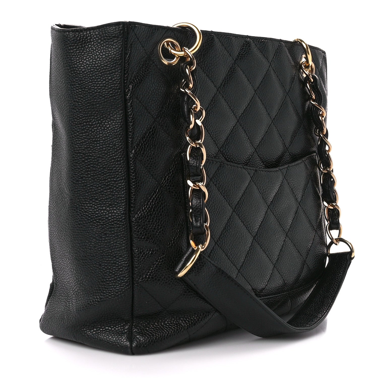 Chanel Caviar Quilted Petit Shopping Tote PST Black 3 of 16
