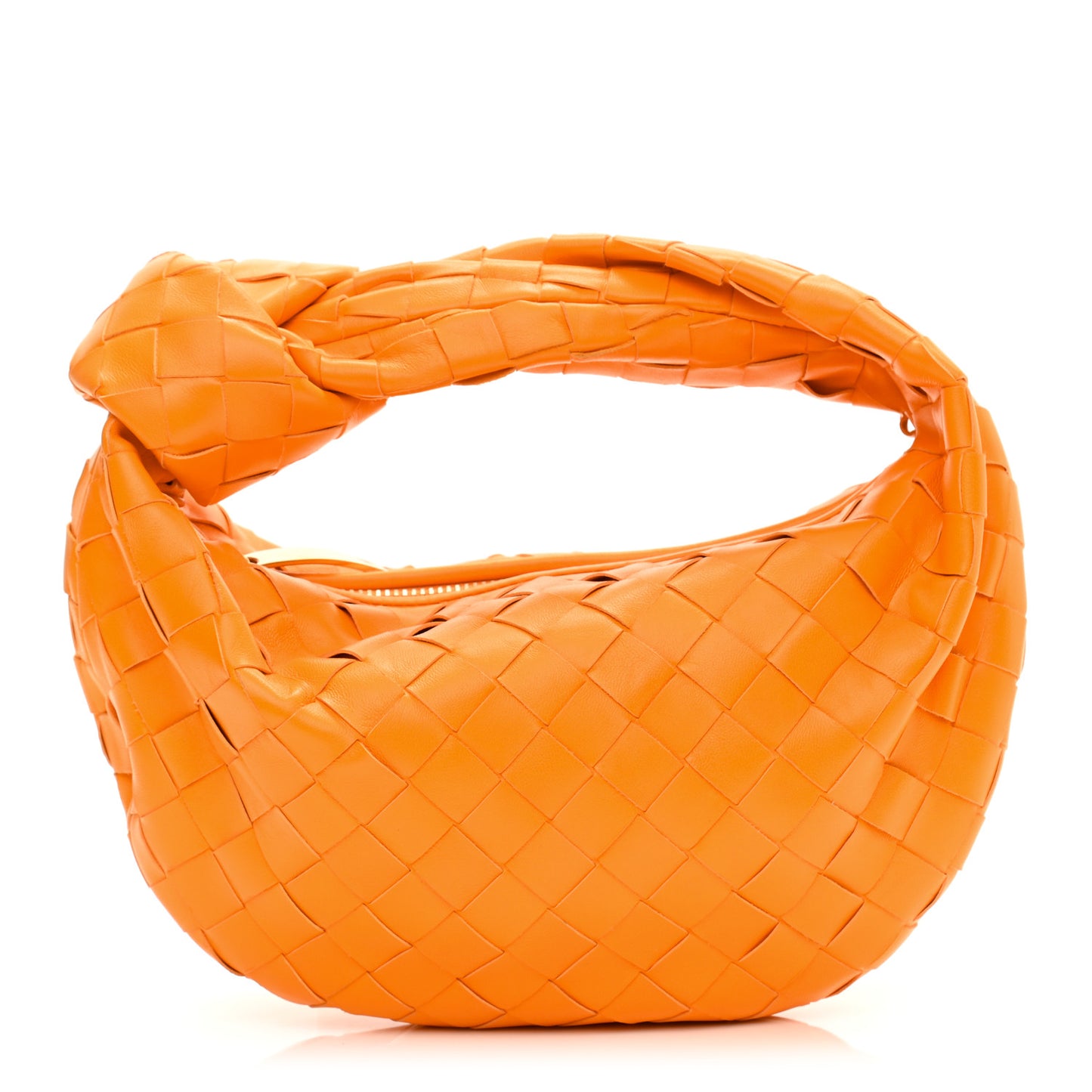 Nappa Intrecciato Mini Jodie Tangerine