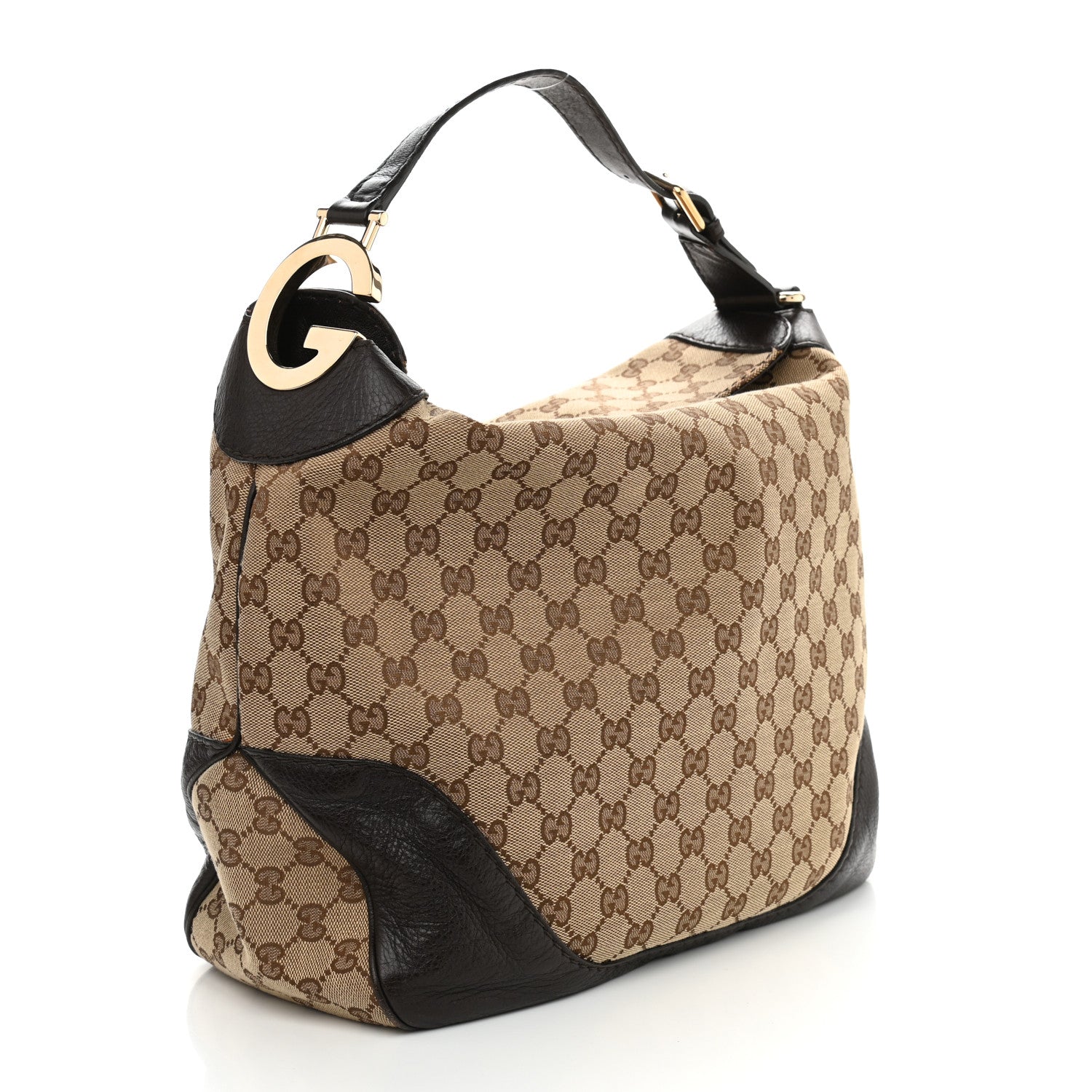 Gucci Monogram Charlotte Medium Hobo Brown 2 of 10