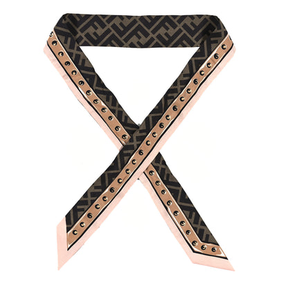 Fendi Silk FF Wrappy Bandeau Brown 1 of 3