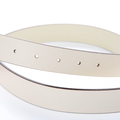 Gucci Margaux Calfskin Studded Interlocking G 30mm Belt 95 38 Mystic White 5 of 6