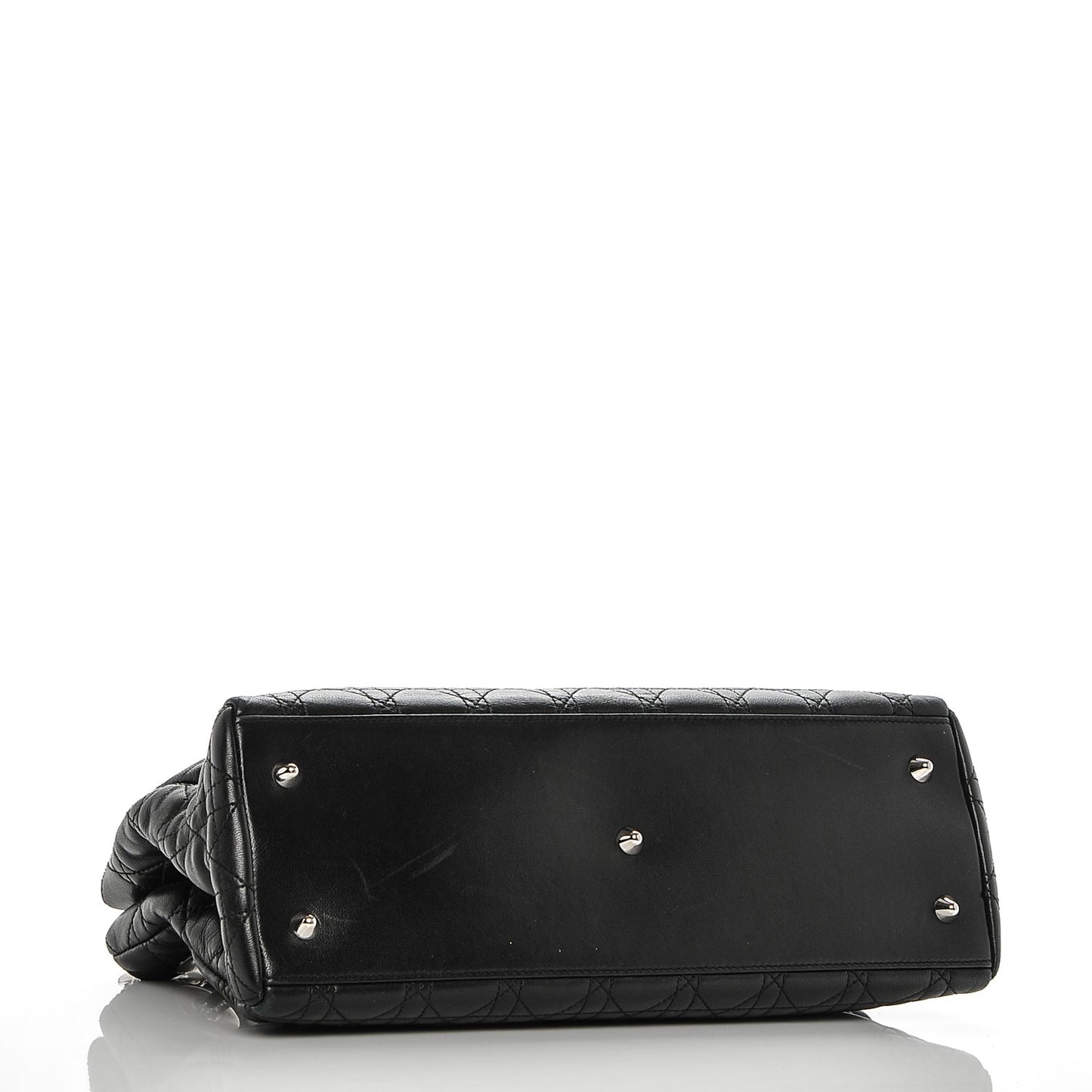 Lambskin Cannage East West Tote Black