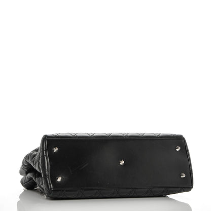 Christian Dior Lambskin Cannage East West Tote Black 4 of 7