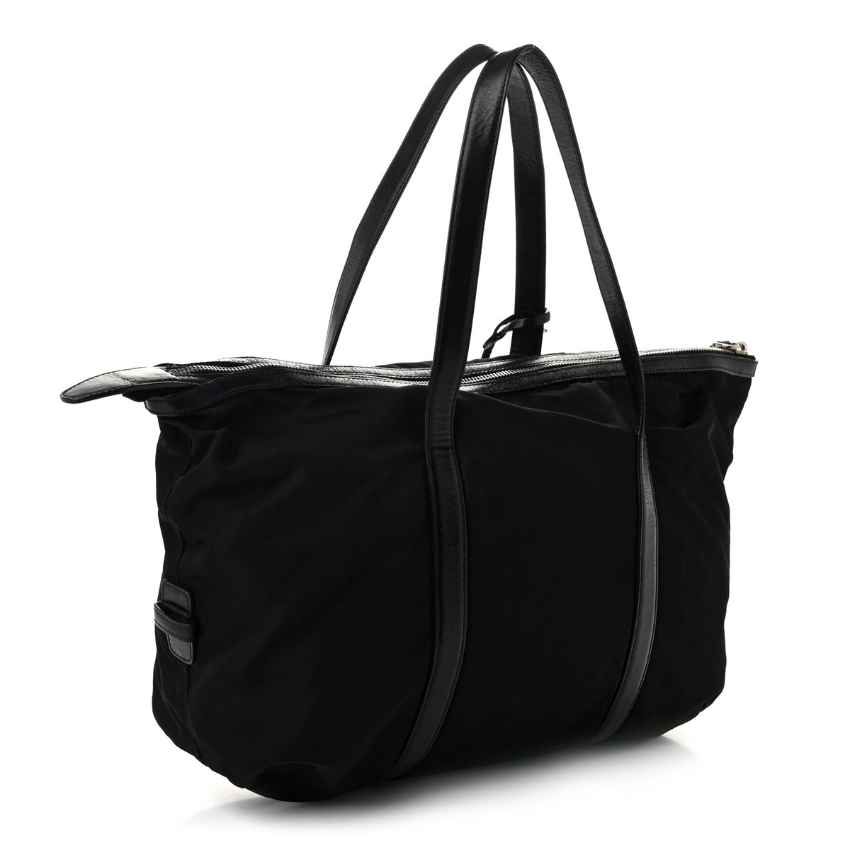 Tessuto Nylon Saffiano Tote Black